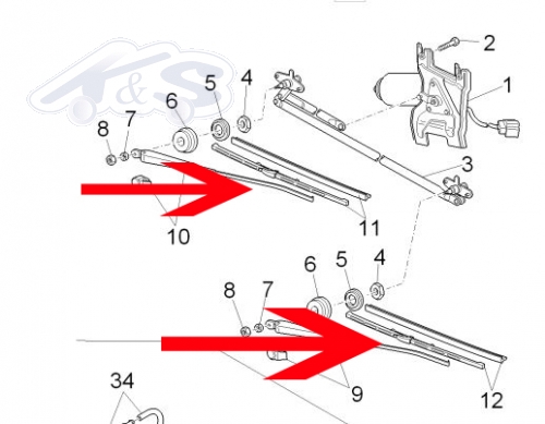 Front wiper blade kit